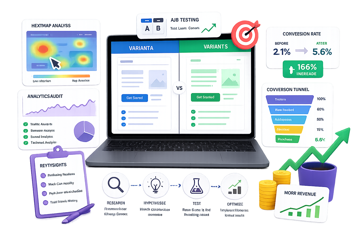 Conversion Rate Optimization (CRO) Services strategy illustration