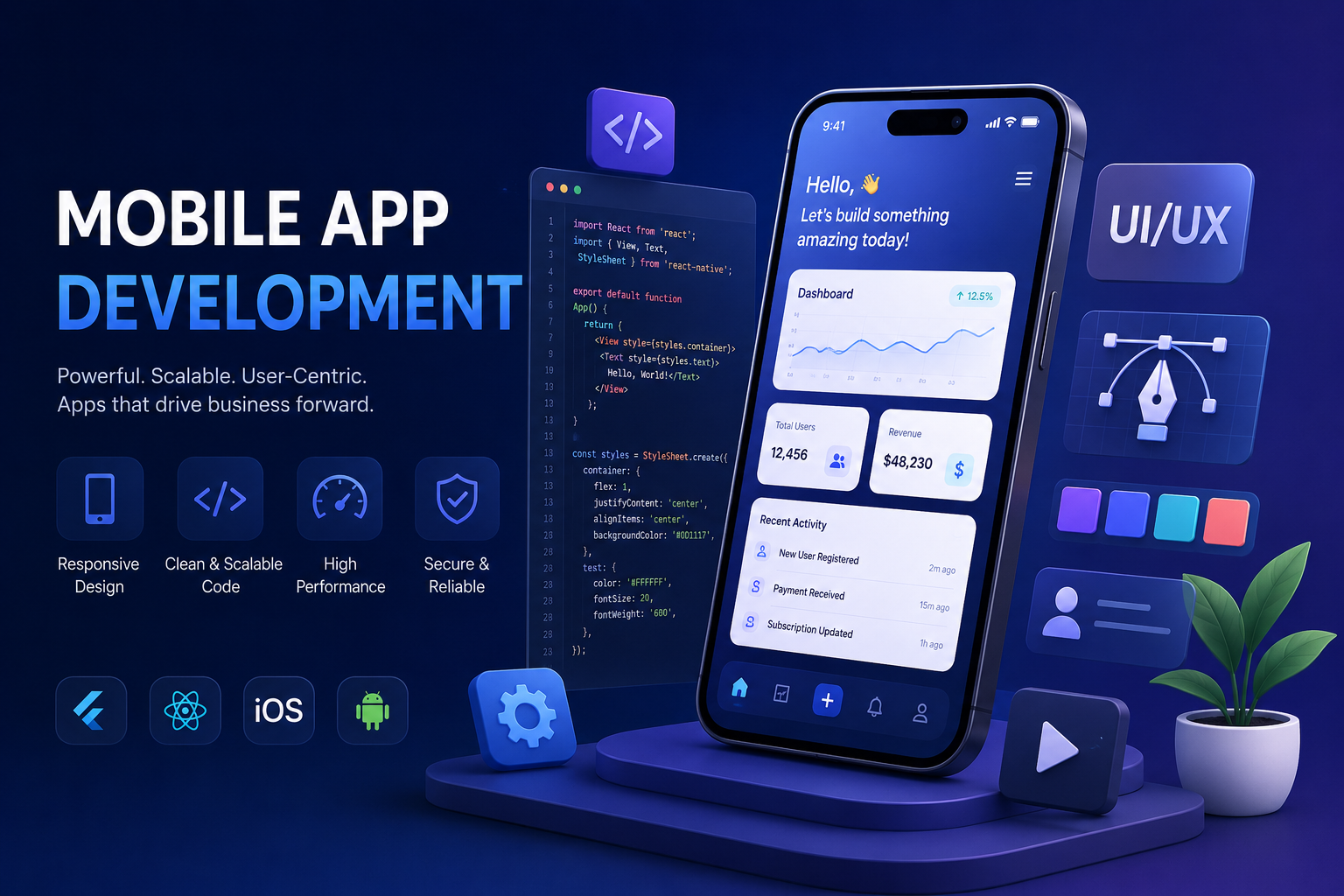 Mobile App Development Services strategy illustration