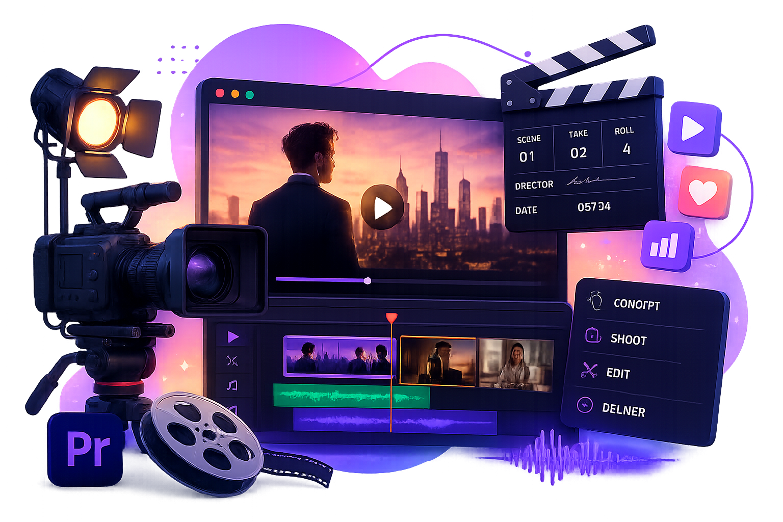 Brand Film Shoot & Video Production Services strategy illustration