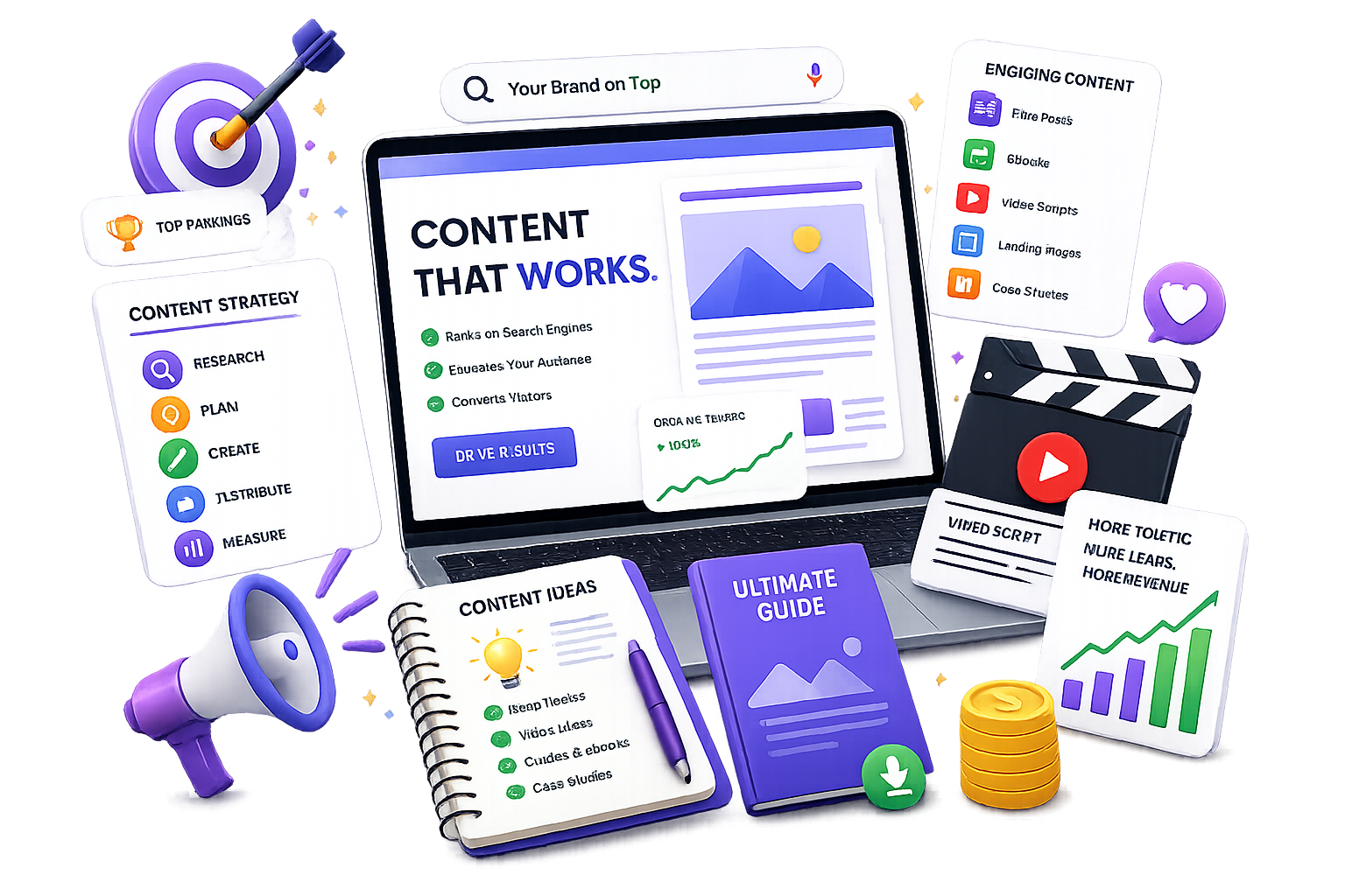 Content Creation & Content Marketing Services strategy illustration