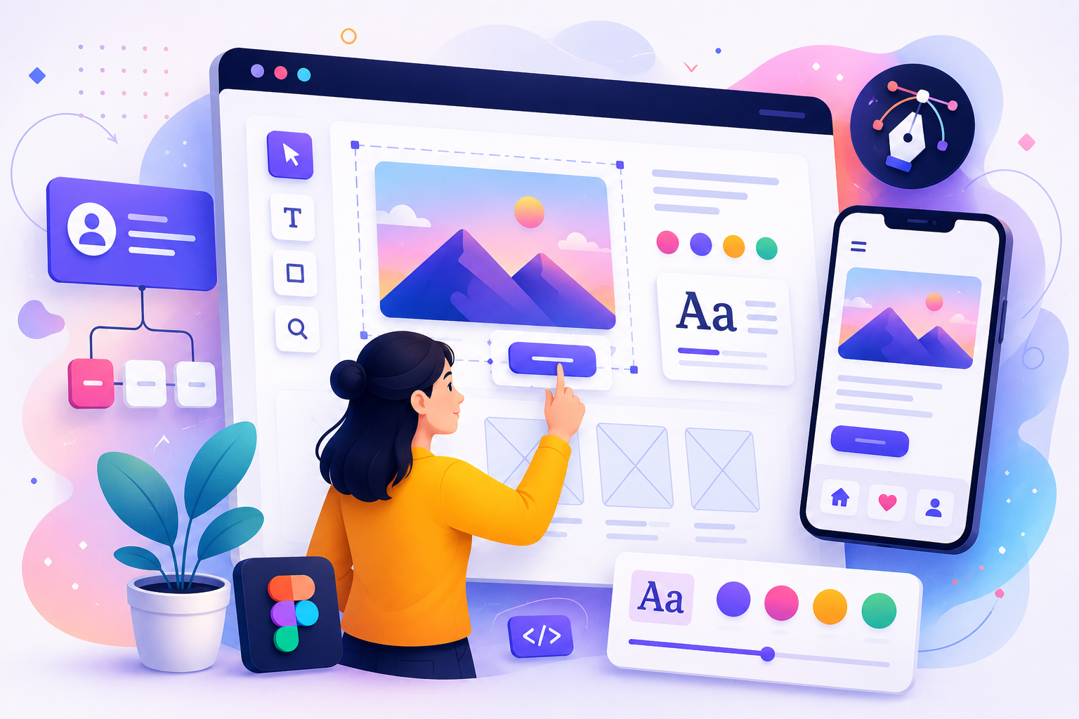 UI/UX Design & Development Services strategy illustration