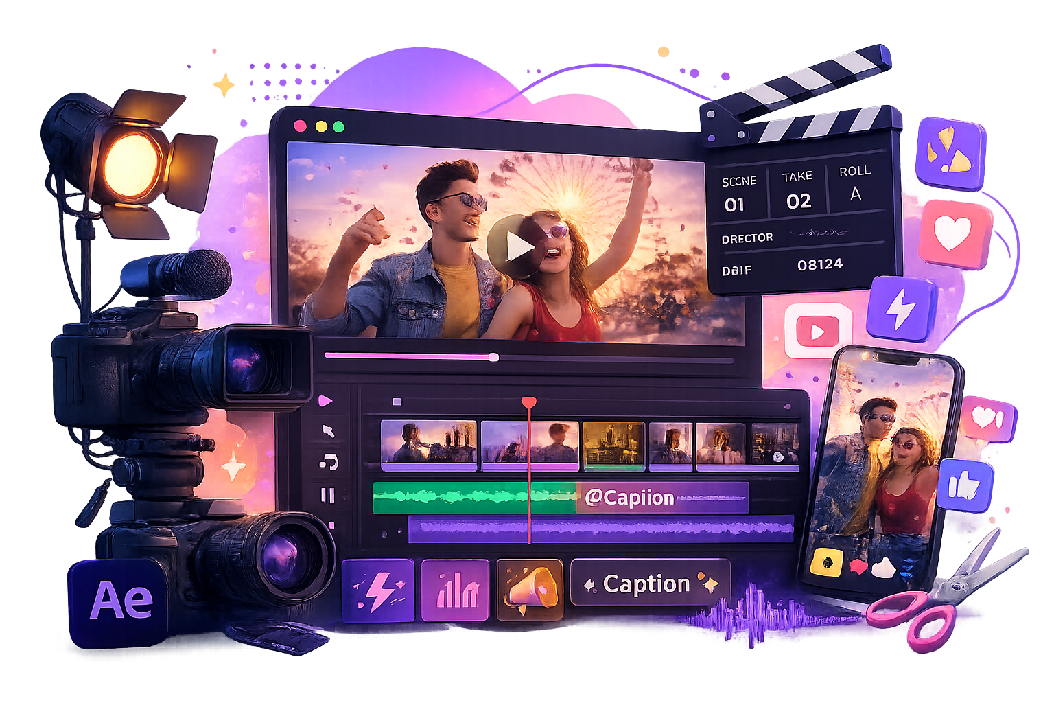 Video Editing & Reels Production Services strategy illustration